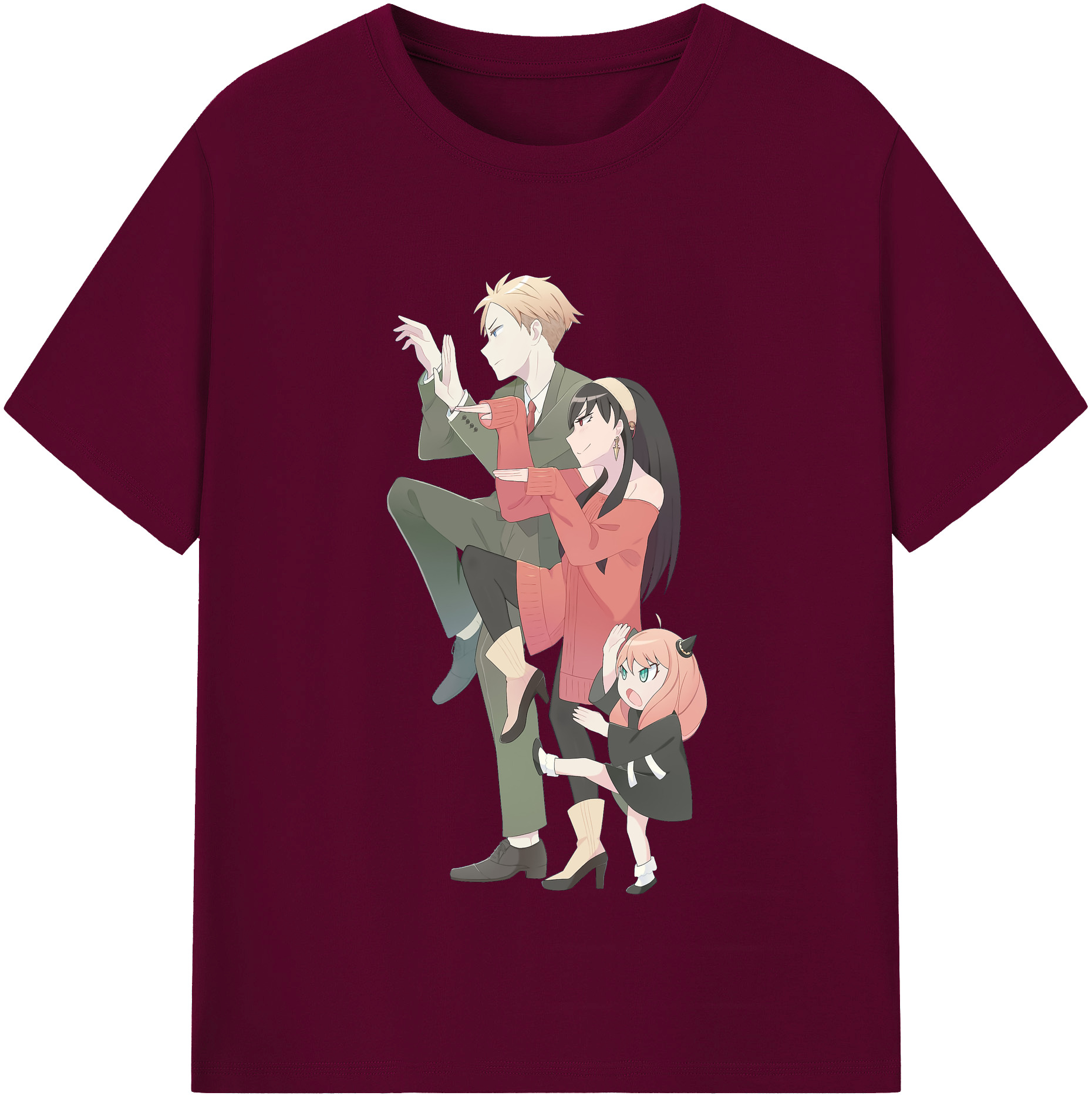 （画像用） SPY×FAMILY间谍家家酒 レディースカジュアルプリントTシャツ（綿100％）